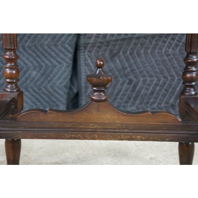 1930s Mid Century Mersman Victorian Revival Walnut Burl Oval Inlaid Accent Table 30" For Sale - Image 5 of 18