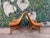 Copper Vintage Bamboo & Rattan Wingback Chairs Attributed to Ralph Lauren - A Pair For Sale - Image 8 of 11