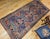 1900 - 1909 Vintage Persian Kurdish Tribal Rug, Hand-Knotted Wool, Geometric Pattern, Blue & Rust-Red, 4x8 For Sale - Image 5 of 14