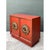 Vintage Lane Red Cabinet With Ornate Medallions For Sale - Image 11 of 14