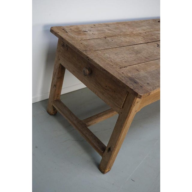 18th Century French Rustic Rustic Elm Farmhouse Dining Table For Sale - Image 6 of 18