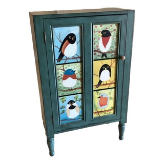 Vintage Pati B "Bird Cupboard" Accent Cabinet For Sale