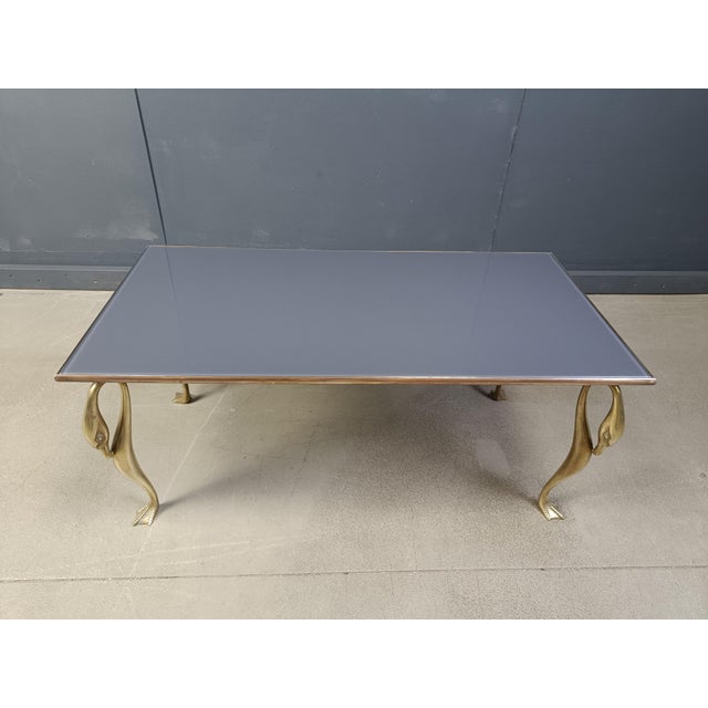 Vintage Brass Swan Coffee Table, 1970s For Sale - Image 10 of 11