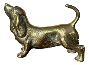 Vintage Basset Hound in Brass, 1960s