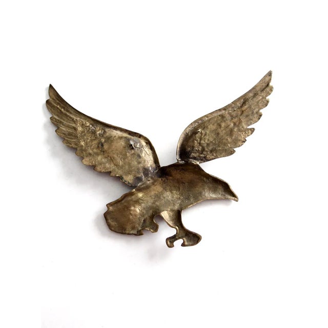 Vintage Brass Eagle Wall Hanging For Sale - Image 10 of 11