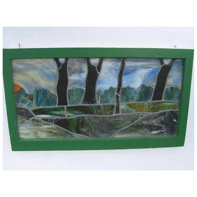 Victorian Scenic Stained Glass Window For Sale - Image 4 of 7