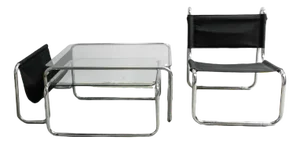 Tables and Chair and by Michel Hamon, 1969, Set of 3