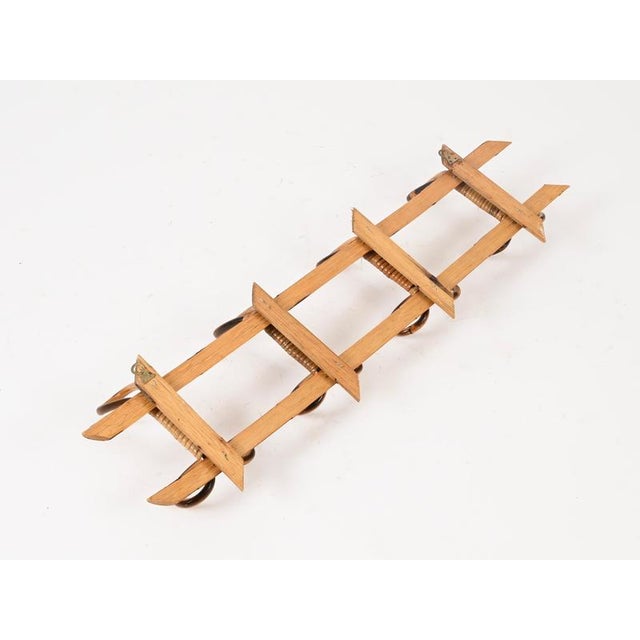 Large Coat Rack in Rattan with Bamboo and Wicker by Franco Albini, Italy, 1960s For Sale - Image 12 of 13