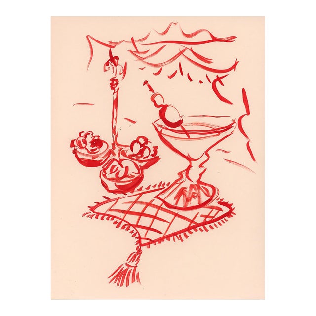 Martini Time Print by Pauline De Roussy De Sales For Sale