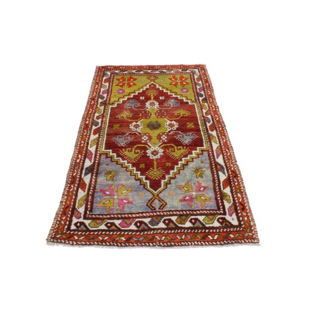 Tribal Vintage Turkish Oushak Throw Rug - 03'02 X 05'05 For Sale - Image 3 of 4