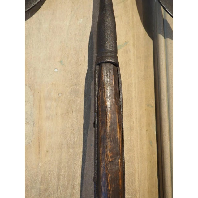 Pair of Tall and Decorative Wood and Iron Halberds, Circa 1900 | Chairish