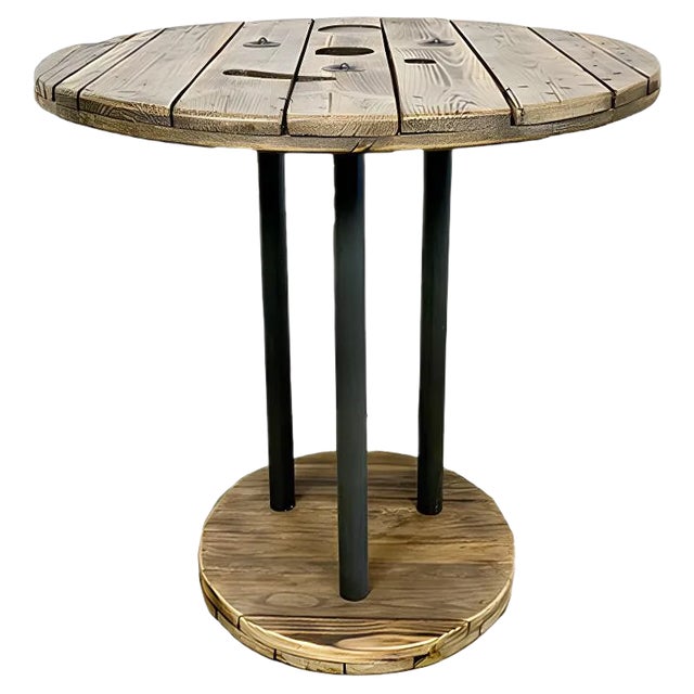 Round Industrial Coffee Table, 1960s For Sale