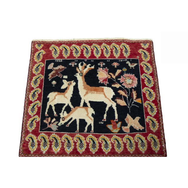 Hand-Knotted Gabbeh Nomad Rug For Sale - Image 4 of 6