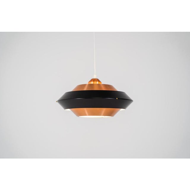 Copper & Black Pendant Light For Sale - Image 3 of 13