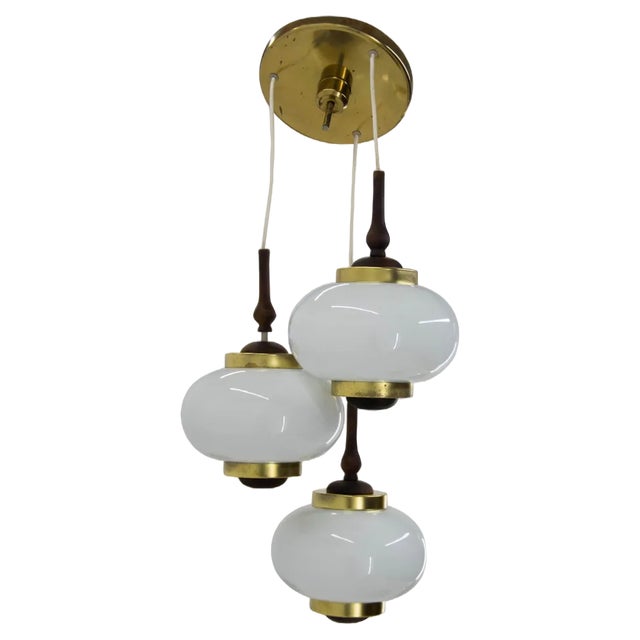 Midcentury Chandelier attributed to Polam Bielsko, Poland, 1970s For Sale