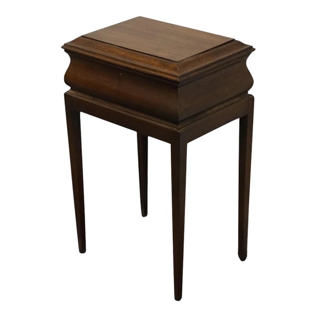 Late 20th Century Brandt Furniture Solid Mahogany Traditional Style 15" Jewelry Box / Chest For Sale