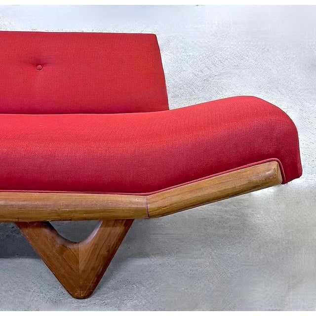 Mid-Century Modern Adrian Pearsall Walnut Gondola Sofa For Sale In Atlanta - Image 6 of 8