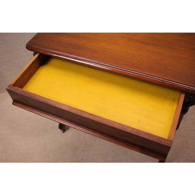 19th Century Victorian Walnut Hallway Table Sofa Table For Sale In Philadelphia - Image 6 of 12