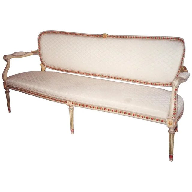 Gold 18th Century North Italian Painted Sofa For Sale - Image 8 of 8