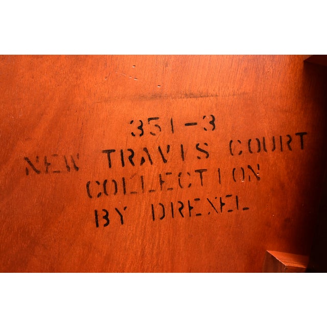 Drexel Georgian Mahogany Double Pedestal Extension Dining Table, Newly Refinished For Sale - Image 12 of 14