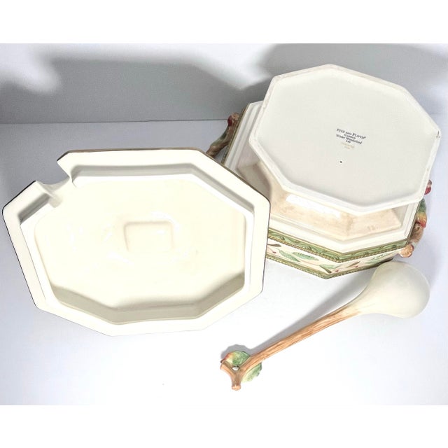 Fitz & Floyd “Winter Wonderland” Ceramic Soup Tureen W/Lid & Ladle For Sale In Dallas - Image 6 of 7