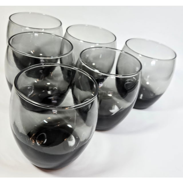 Mid Century Smoky Gray Roly Polies- Set of Seven For Sale - Image 10 of 10