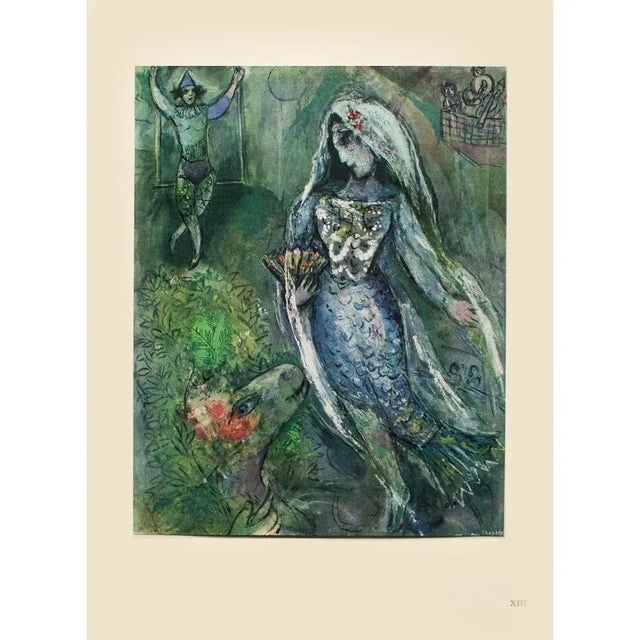 1947 After Marc Chagall "The Tail of Mermaids", First Edition Offset Lithograph For Sale In Dallas - Image 6 of 7