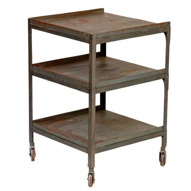 Pr. MCM Industrial Rolling Side Tables For Sale - Image 18 of 18