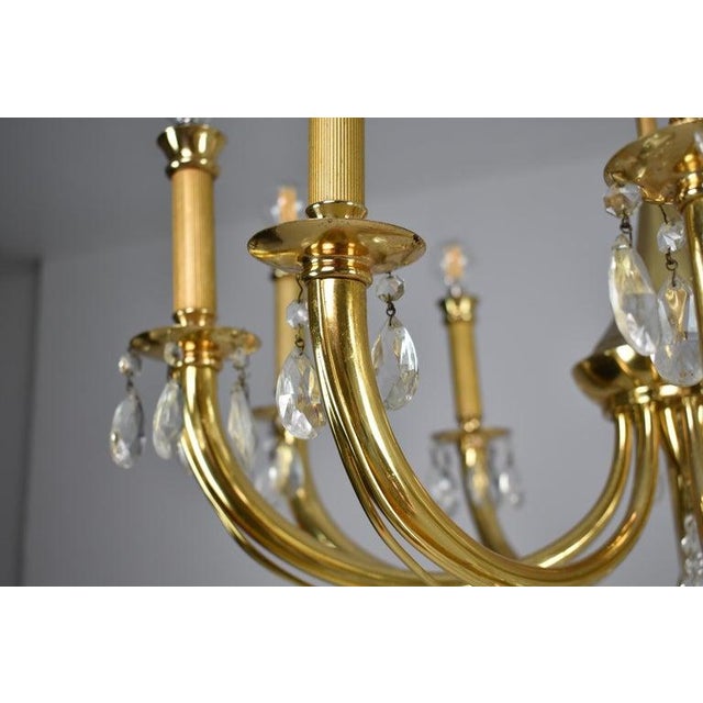 1950's Italian Crystal Chandelier by Oscar Tolasco for Lumi Milano For Sale - Image 6 of 13