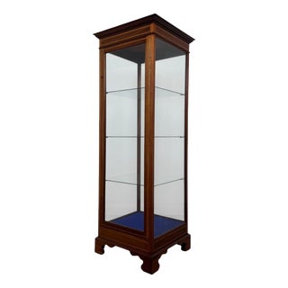 Antique 20th Century Inlaid Mahogany Freestanding Shop Display Cabinet For Sale
