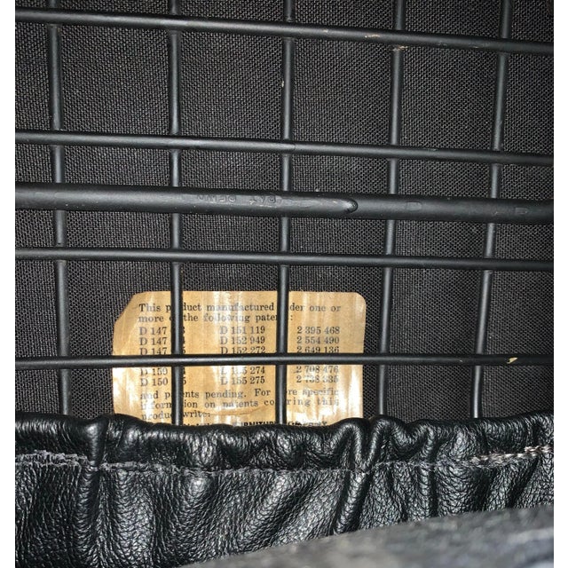 1950s Charles and Ray Eames for Herman Miller DKX-1 Chair, Black Leather, H-Base, 1955 For Sale - Image 5 of 5