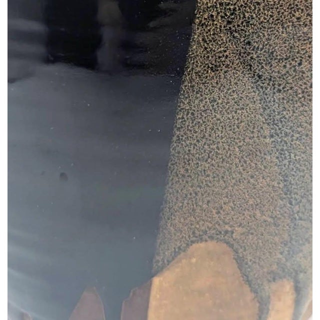 Coffee 1970s Pottery Craft Glazed Stoneware Vase For Sale - Image 8 of 11