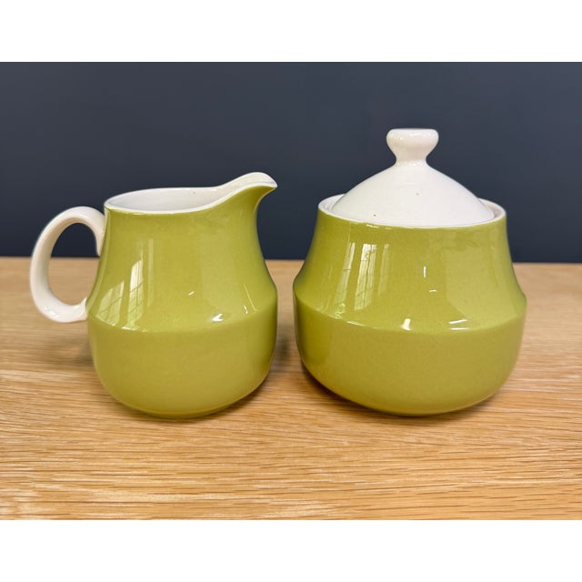 1970s 1970s Mikasa "Tampa" Dinnerware Set, 12 Place Settings, Avocado Green & Yellow - 74 pcs For Sale - Image 5 of 13