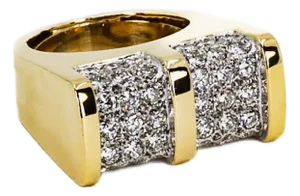 Late 20th Century 18k Fashion Diamond Ring, Size 6