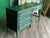Mid-Century Forrest Green High Gloss Lacquered Desk of Four Drawers For Sale - Image 10 of 11