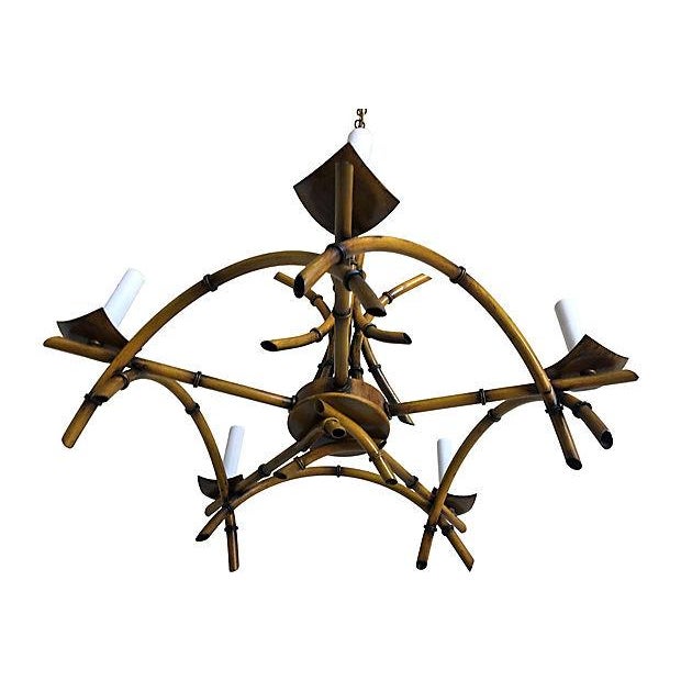 Natural BambooStyle Chandelier Chairish