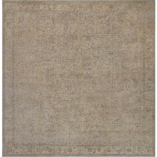 Traditional Inspired Gold Green High-Low Rug by Doris Leslie Blau For Sale