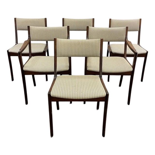 Set 6 Danish Modern Dining Chairs For Sale