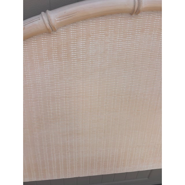 Boho Chic Coastal Chic Bamboo & Wicker Headboard For Sale - Image 3 of 10