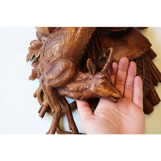 19th Century Swiss Carved Black Forest Trophy Plaques, 1880, Set of 2 For Sale - Image 4 of 11