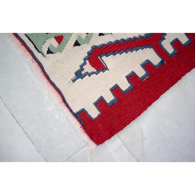 Handmade Rug Turkish Kilim Small Rug Entry Mat Doormat 2x3 Ft Approx For Sale - Image 9 of 11