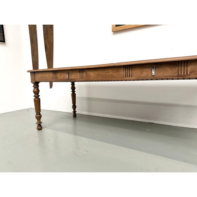 Antique Farmhouse Table in Oak, 1900s For Sale - Image 10 of 18