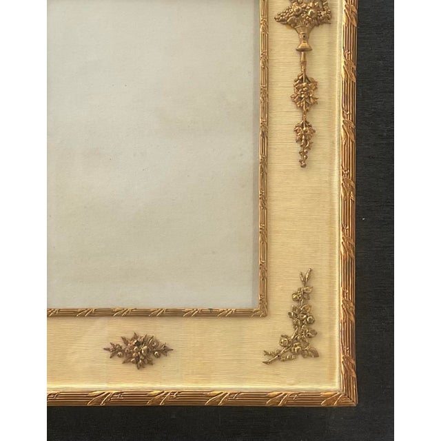 Metal Large French Neoclassical Gilt Bronze Picture Frame For Sale - Image 7 of 12