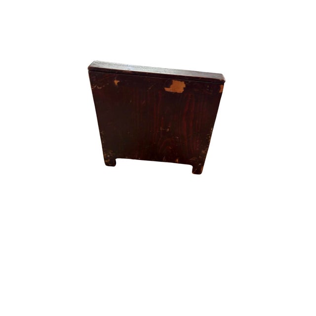 Wooden Doll Bed, Late 19th Century Handmade Antique Cabinet Primitive For Sale - Image 4 of 11