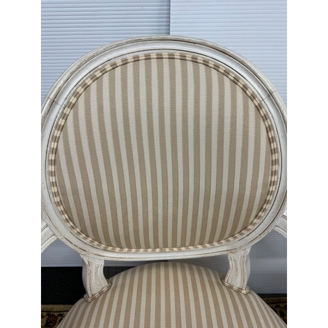 Ethan Allen French Louis XVI Style Armchairs, Pair For Sale - Image 10 of 12