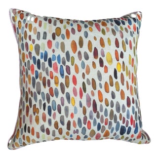 Multi-Colored Brushstroke Throw Pillow For Sale
