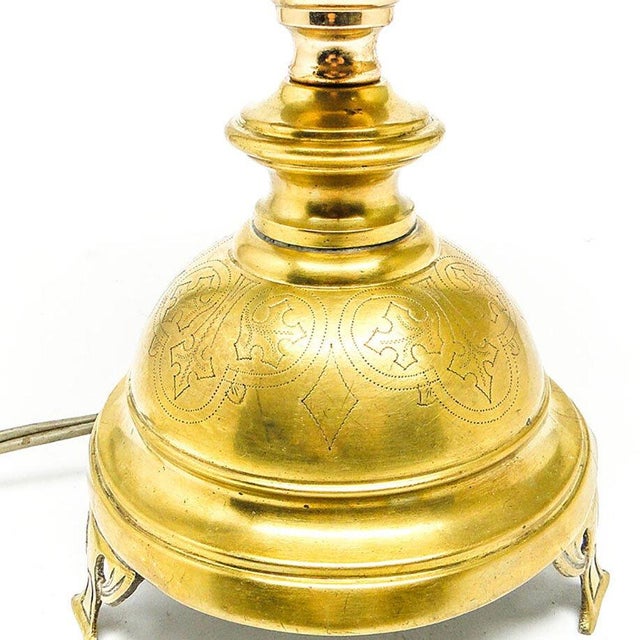 Vintage Glass Table Lamp, Germany, 1950s For Sale - Image 4 of 6