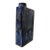 1989 Vintage Blue Glazed Geometric Bottle-Shaped Studio Pottery Vase, Signed For Sale