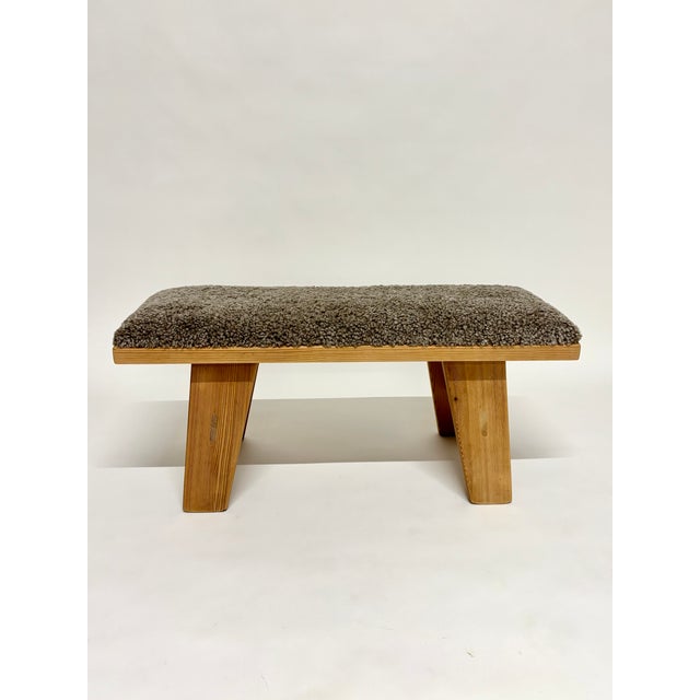 Rustic Pine Bench by Krogenäs, Norway, 1960s For Sale - Image 4 of 9