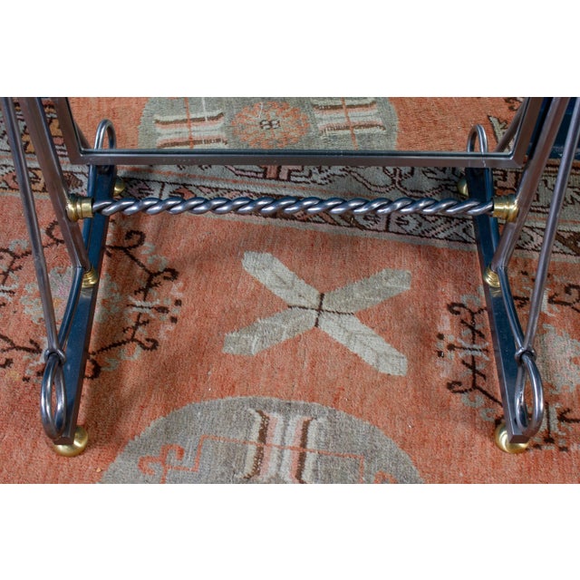 1970s Italian Steel Psyche Mirror by Alberto Orlandi, 1970s For Sale - Image 5 of 14